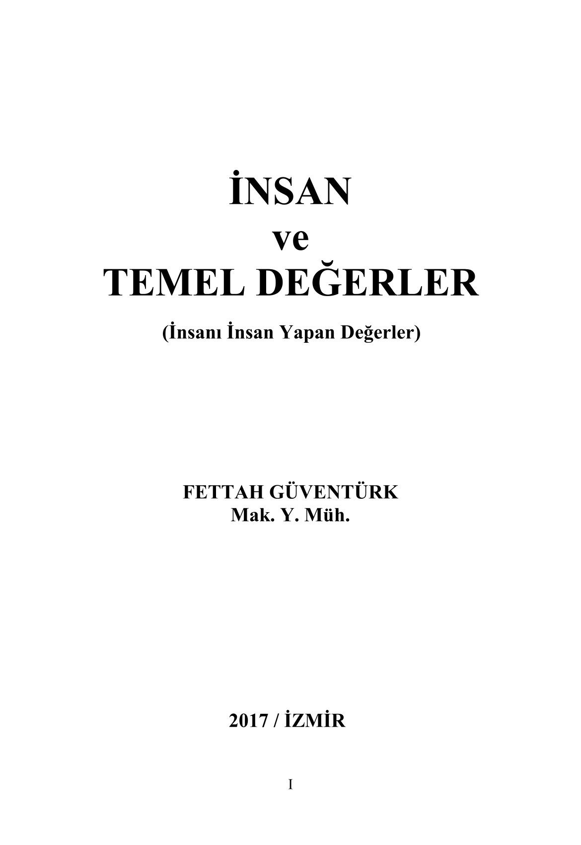 insan ve temel degerler